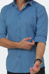 Veshbhoshaa Bluebird Men'S Blue Cotton Lycra Formal Shirt